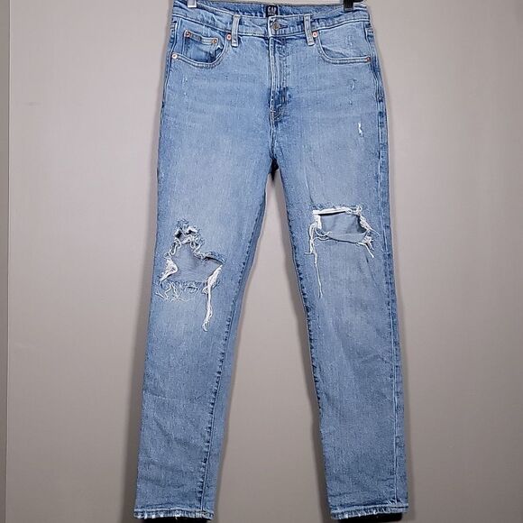 Gap Denim True Skinny Distressed Jeans Sz 27R - Picture 1 of 9